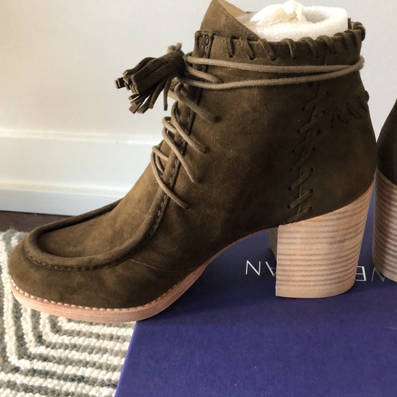 Stuart Weitzman Wallawalla suede ankle boots olive - Picture 4 of 12
